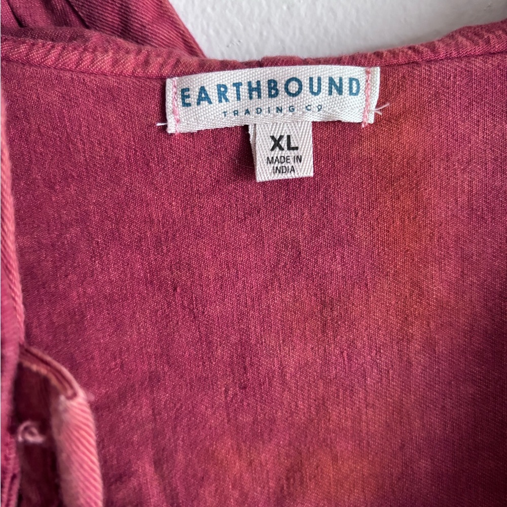 Earthbound Red Patchwork Jean Jacket - image 5
